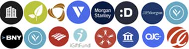 Fidelity Charitable, Vanguard Charitable, The Donors Fund, Charityvest, Morgan Stanley, Daffy, OJC Fund, DAF-Giving360, Austin Community Foundation, UBS, BNY Mellon, Wells Fargo, Bank of Amreicas Charitable Gift, Alaska Community Foundation, IGift Fund, National Philanthropic Trust, TOP Jewish Foundation, US Charitable Gift Trust and more. . .